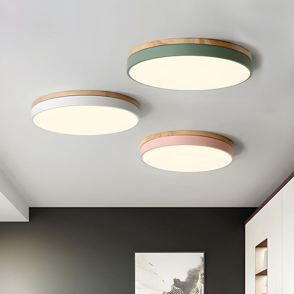 Tröde - Houten Ronde LED Plafondlamp in Scandinavische Stijl