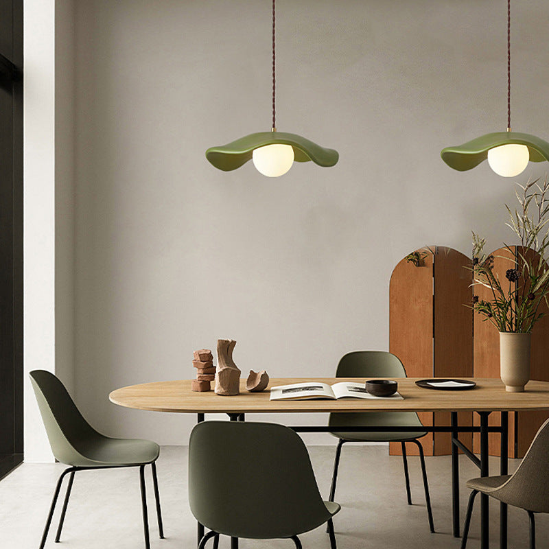 Design Hanglamp met Opaalglas | Organische Japandi Hanglamp