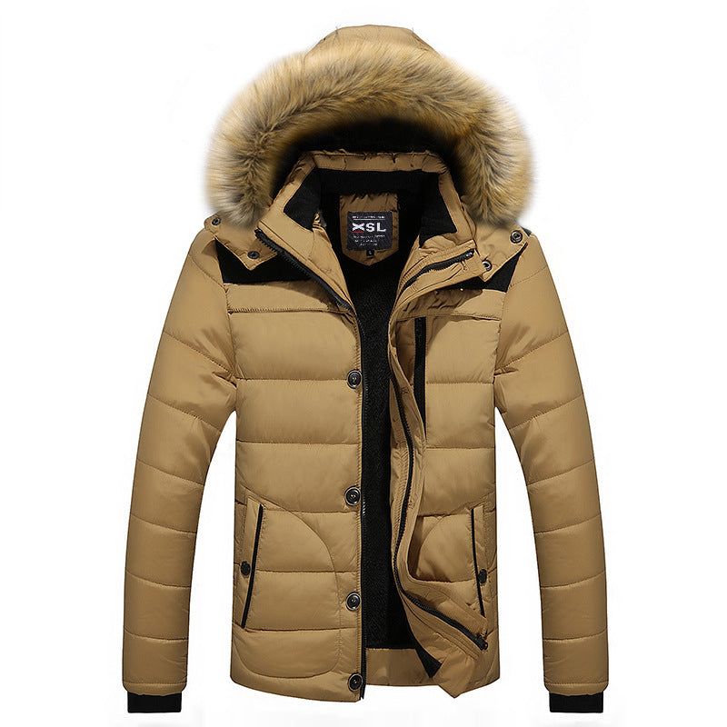 Women's Hooded Puffer Jacket – Insulated Winter Coat with Faux Fur Trim