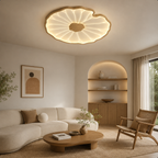 Moderne LED Plafondlamp met Houtlook Afwerking
