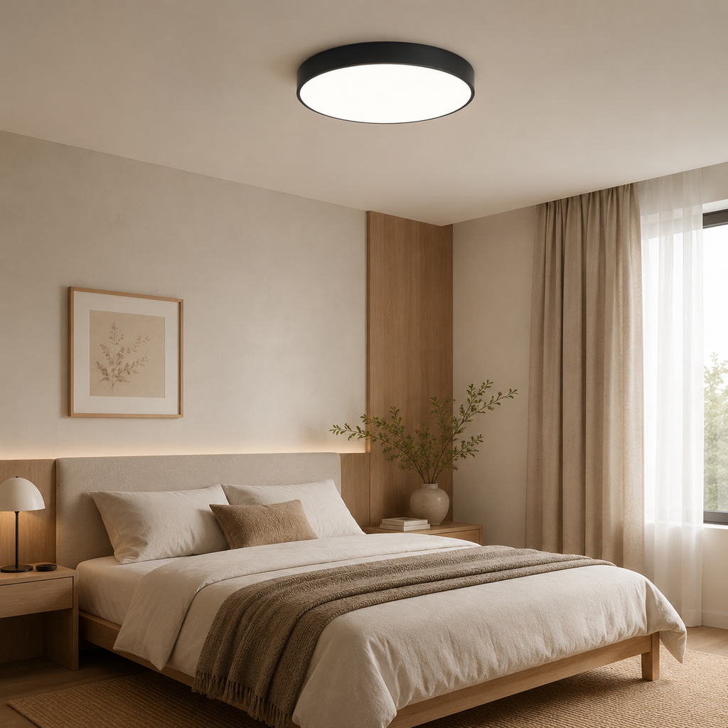 LED Plafondlamp met Scandinavisch Design van Hout & Acryl