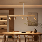 Minimalistische Houten Plafondlamp met Modulair Design