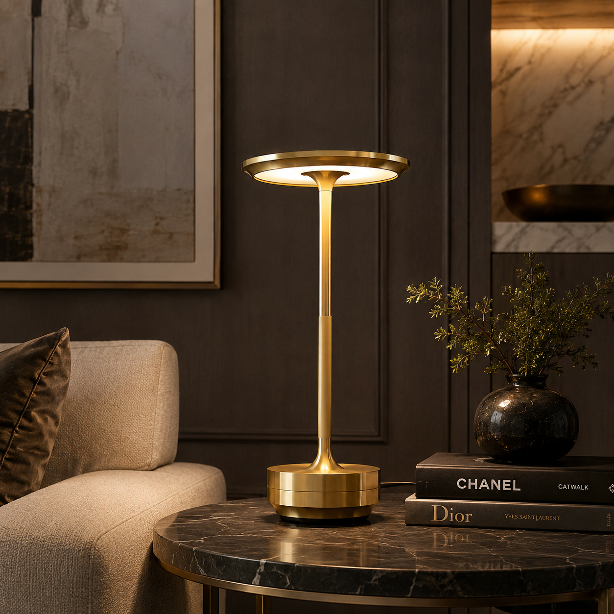 Elegante Draadloze Touch Tafellamp met 3 lichtstanden