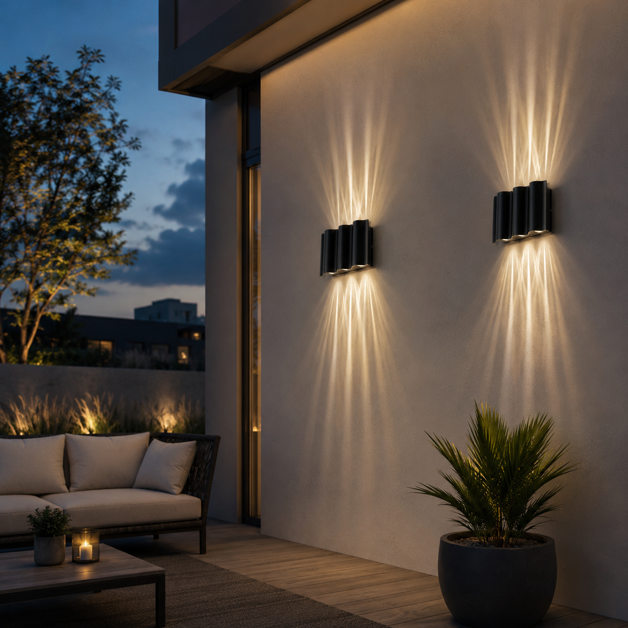 Moderne Minimalistische Aluminium Acryl Wandlamp – LED –  (2/4/6 Lichtbronnen)