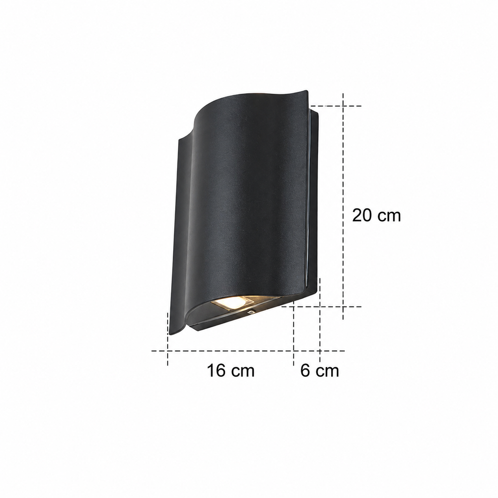 Moderne Minimalistische Aluminium Acryl Wandlamp – LED –  (2/4/6 Lichtbronnen)