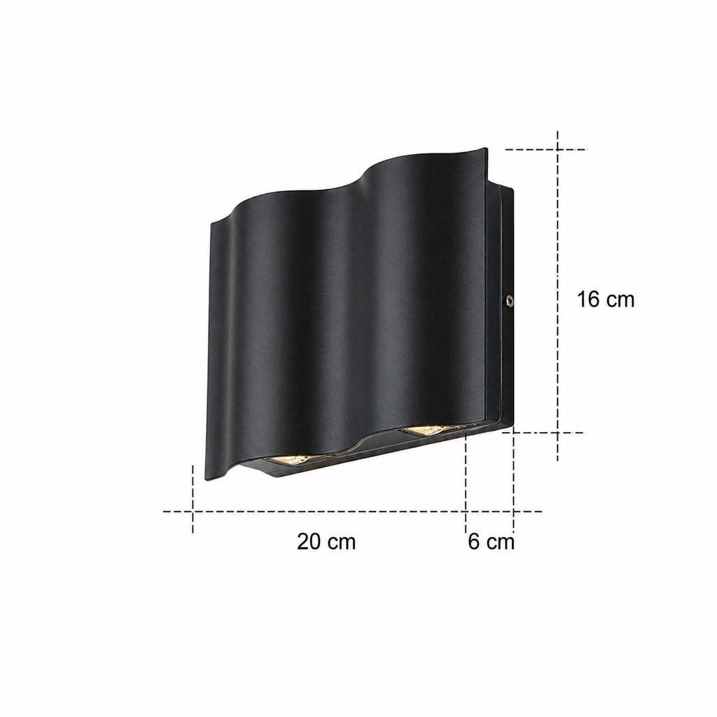 Moderne Minimalistische Aluminium Acryl Wandlamp – LED –  (2/4/6 Lichtbronnen)
