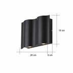 Moderne Minimalistische Aluminium Acryl Wandlamp – LED –  (2/4/6 Lichtbronnen)