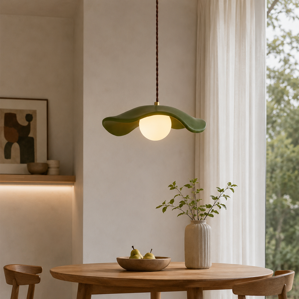 Design Hanglamp met Opaalglas | Organische Japandi Hanglamp