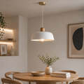 Scandinavische Hanglamp met Houten Detail | Aluminium Design