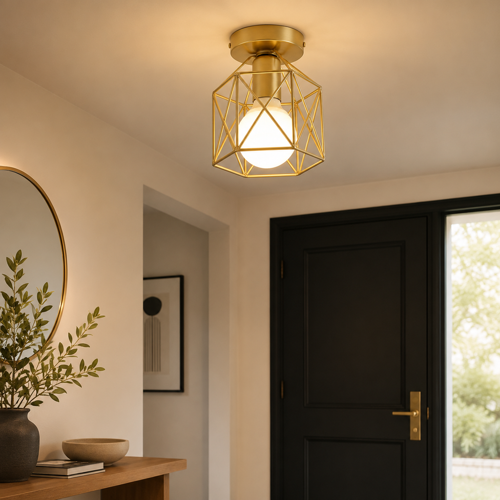 Plafondlamp met Geometrisch Design | Moderne Plafonnière