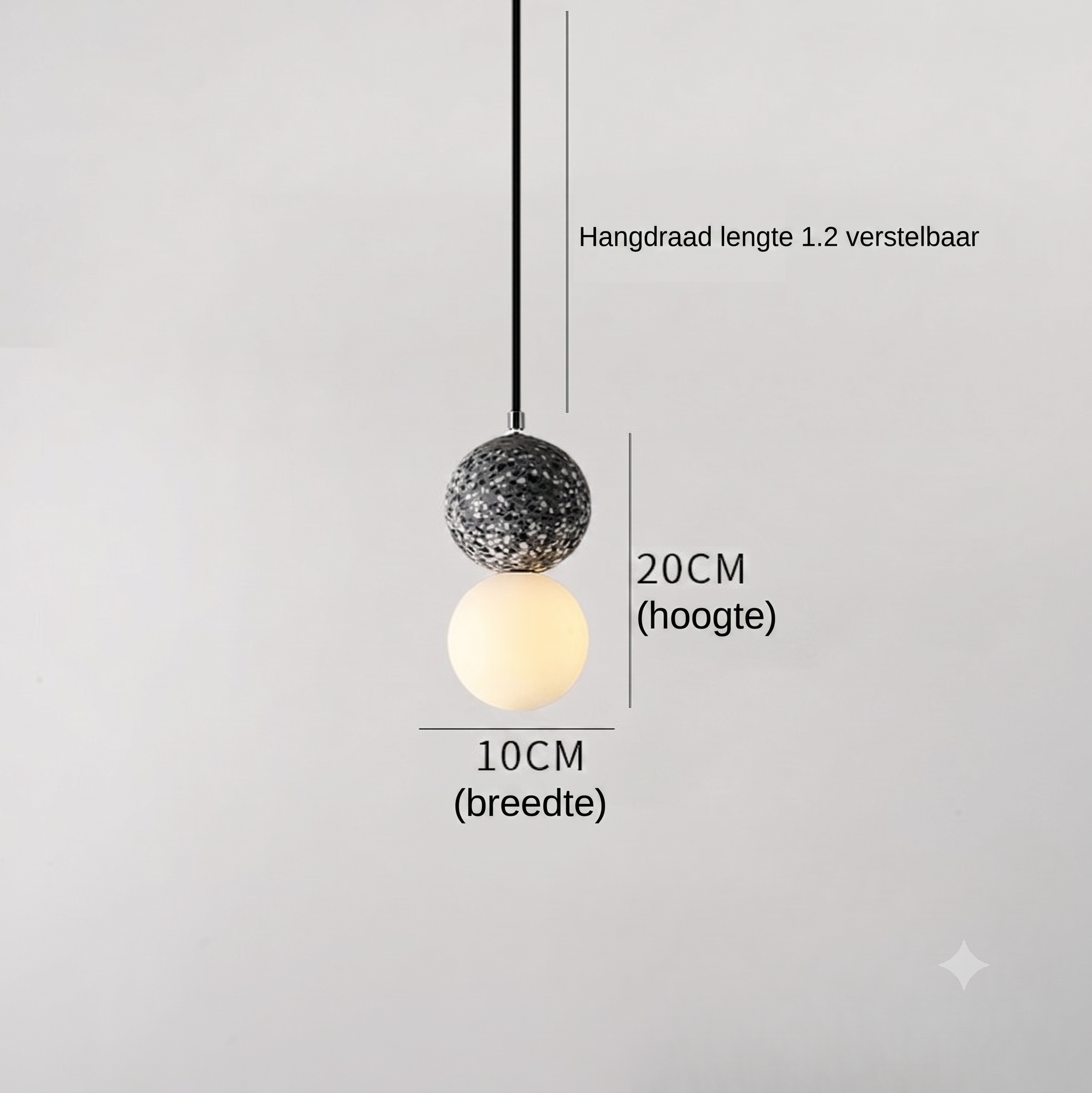 Terrazzo Hanglamp | Design Hanglamp met Glazen Bol