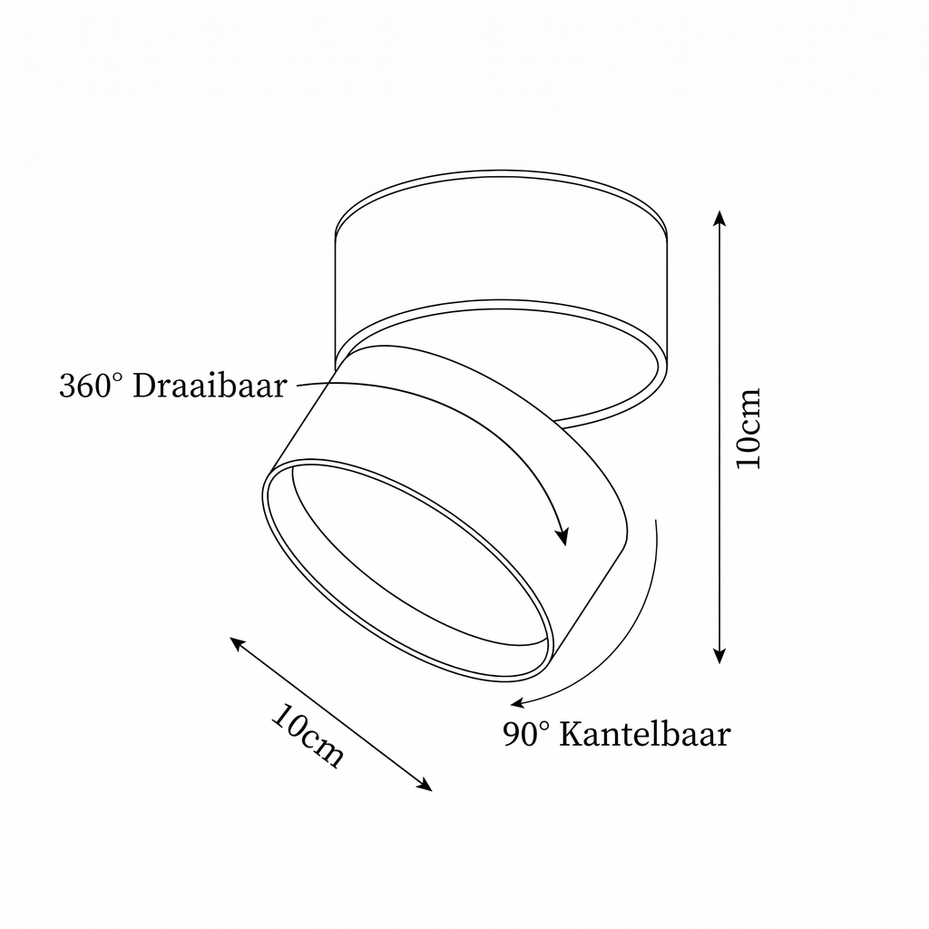 Verstelbare LED Spot in Modern Minimalistisch Scandinavisch Design