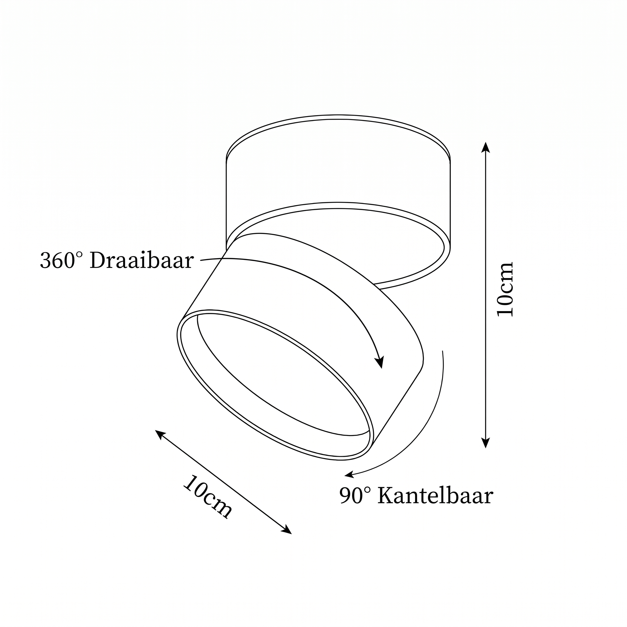Verstelbare LED Spot in Modern Minimalistisch Scandinavisch Design