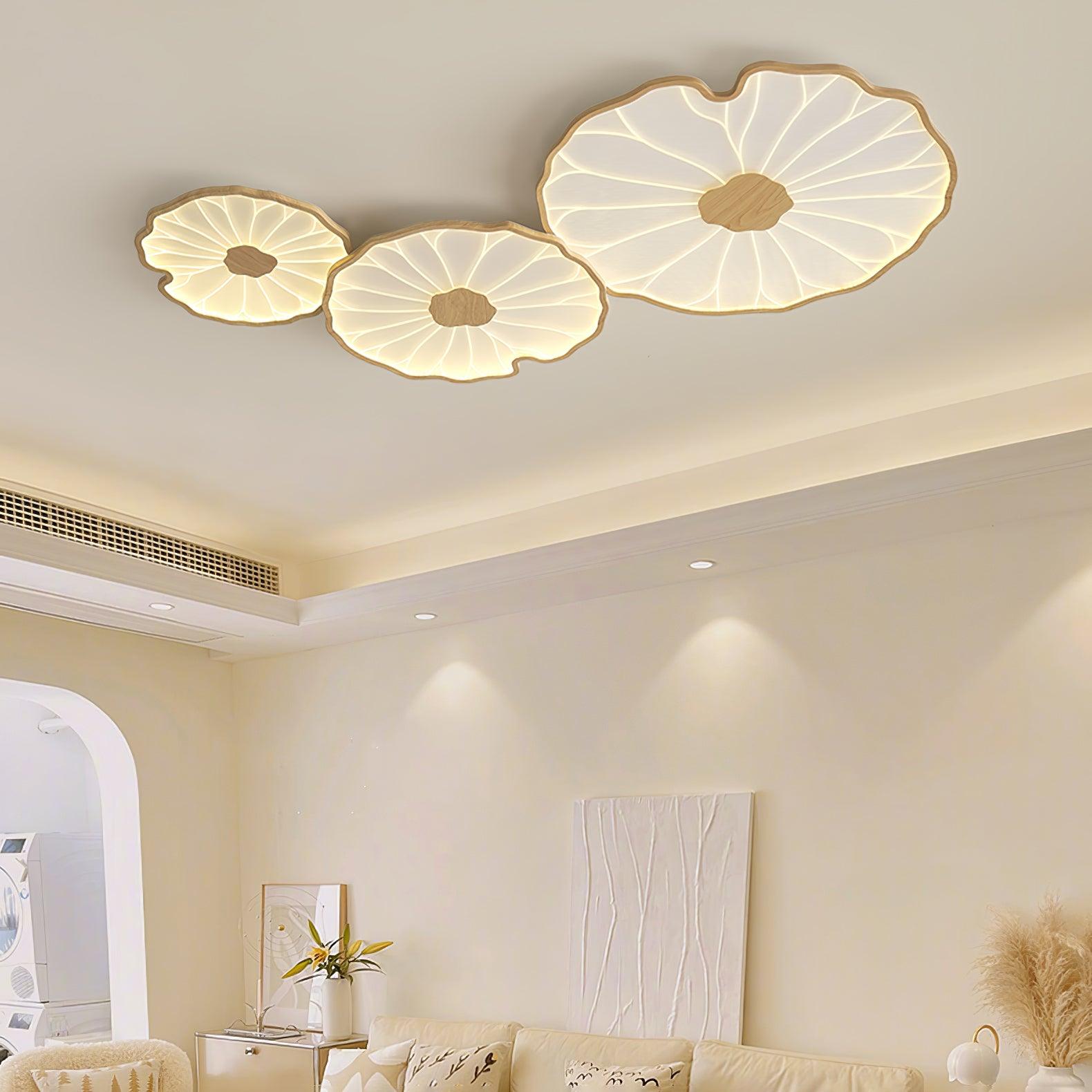 Moderne LED Plafondlamp met Houtlook Afwerking