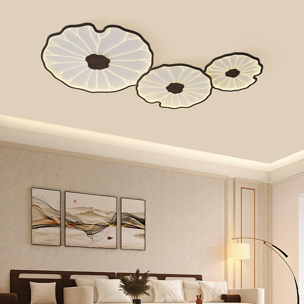 Moderne LED Plafondlamp met Houtlook Afwerking