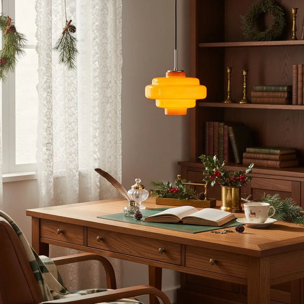 Valenra Macaron Oranje Glazen Hanglamp