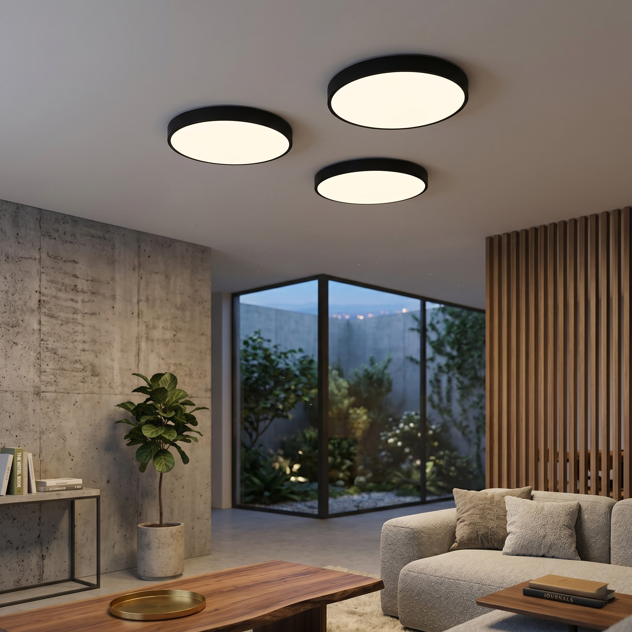LED Plafondlamp met Scandinavisch Design van Hout & Acryl
