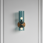 Elegante Wandlamp met Glas en IJzer in Retro Stijl