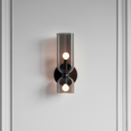 Elegante Wandlamp met Glas en IJzer in Retro Stijl