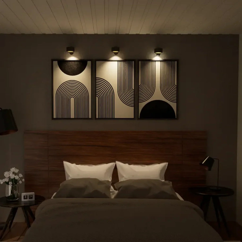 Multifunctionele Draadloze Wandlamp Oplaadbaar & Dimbaar met 360° Rotatie