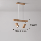 Minimalistische Houten Plafondlamp met Modulair Design