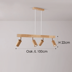 Minimalistische Houten Plafondlamp met Modulair Design