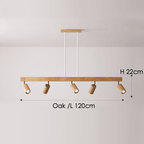 Minimalistische Houten Plafondlamp met Modulair Design