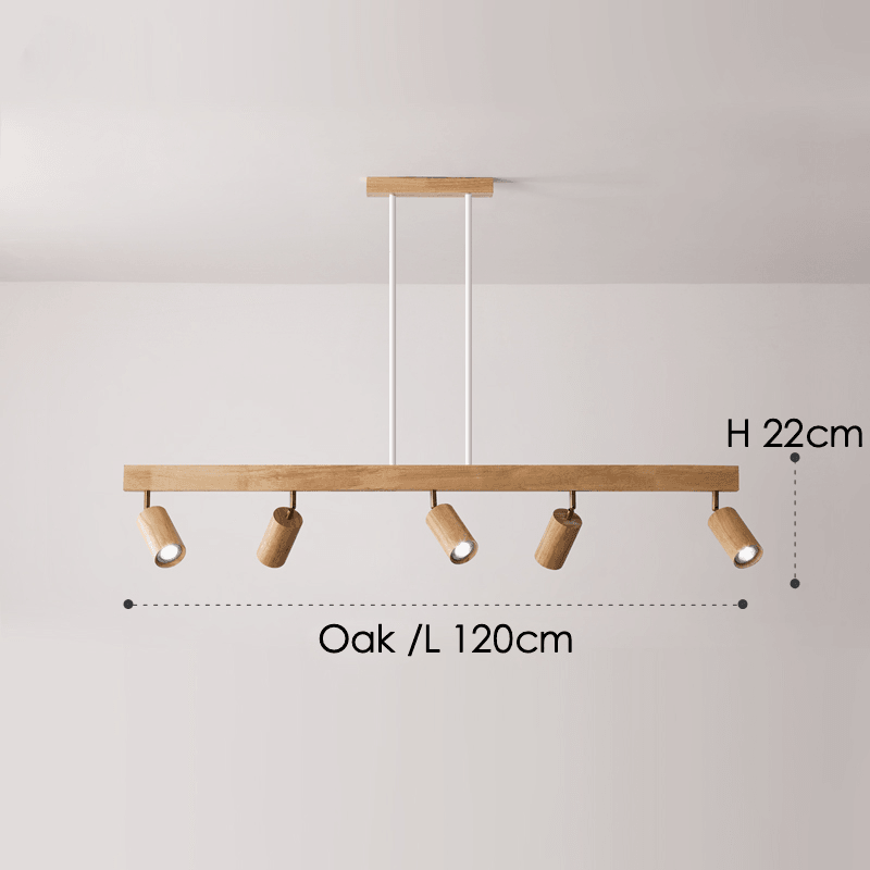 Minimalistische Houten Plafondlamp met Modulair Design